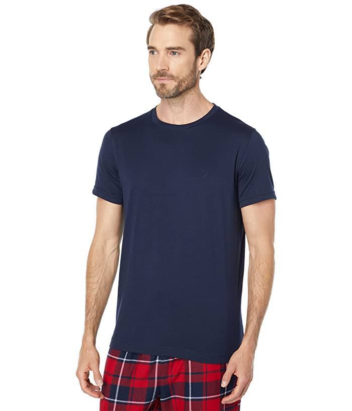 Nautica Men's Flannel Pajama Set deep anchor heather