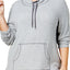 Nautica PLUS Heather-Grey Cowl-Neck Knit Lounge Top