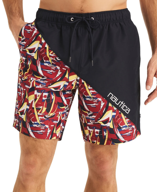 Nautica Regular Fit Trunks Swimwear 8 Blue New