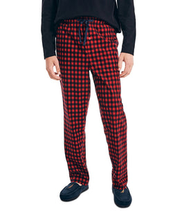 Nautica Sustainably Crafted Cozy Fleece Pants Nautica Red Plaid thumbnail 1