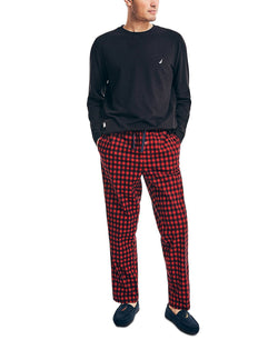 Nautica Sustainably Crafted Cozy Fleece Pants Nautica Red Plaid thumbnail 4