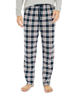 Nautica Sustainably Crafted Cozy Fleece Pants Navy Plaid thumbnail 1