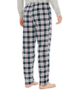 Nautica Sustainably Crafted Cozy Fleece Pants Navy Plaid thumbnail 2