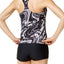 Nike Amp Surge Racerback Tankini Top in Black Marble Print