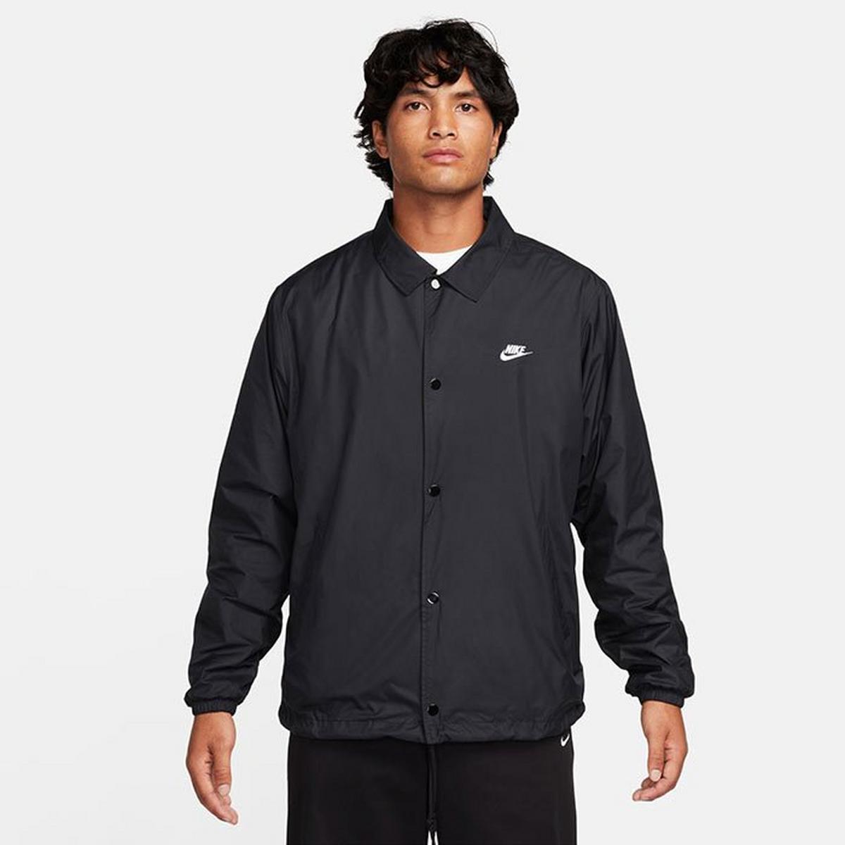 Nike Club Coaches Jacket - Black/White Size