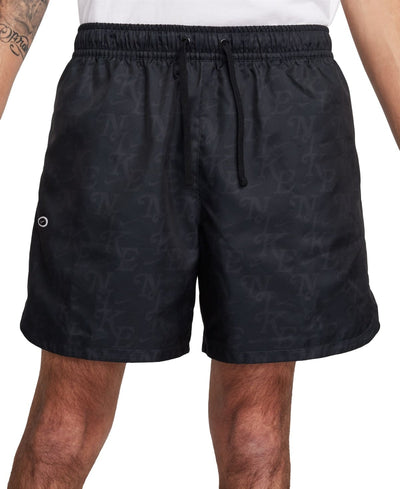 Nike Club LA Monogram Woven Lined Flow Shorts Black/Off Noir - Athletic Core Bottoms at Academy Sports