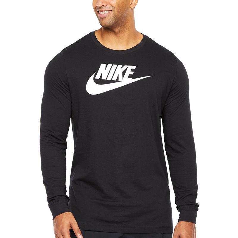 Nike Sportswear Long - Sleeve Logo T - Shirt - Black