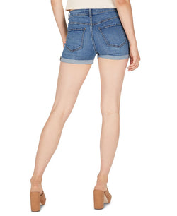 Numero Cuffed High-rise Denim Shorts Horizon Bl thumbnail 2