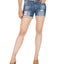 Numero Mid-rise Distressed Cuffed Denim Shorts Torn Blue