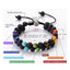 OM Double-Layer Spaced 7-Chakra / Lava Stone Adjustable Healing Bracelet