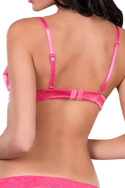 Oh La La Cheri Tres Sexy Pink Satin/Lace Demi Bra thumbnail 2
