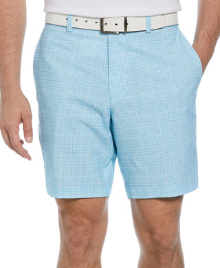 PGA TOUR Check Print Performance 8" Golf Shorts