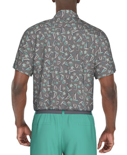 PGA TOUR Classic-Fit Stretch Performance Printed Golf Polo Shirt thumbnail 2