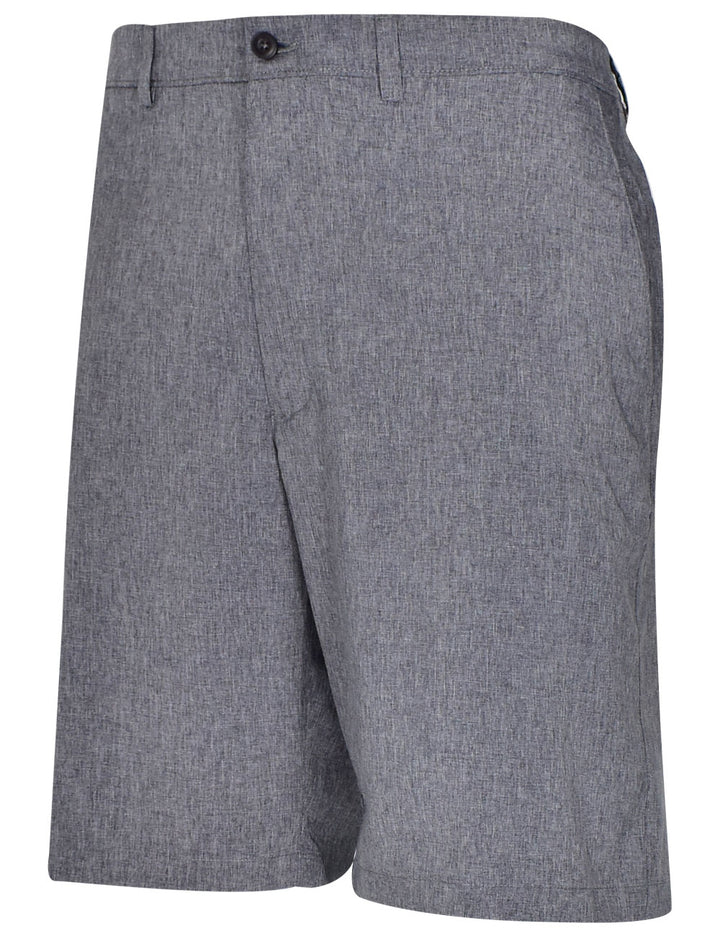 PGA TOUR Heather Flat Front Golf Short with Active Waistband Grey 42
