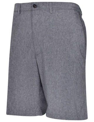 PGA TOUR Heather Flat Front Golf Short with Active Waistband Grey 42