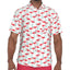 PGA TOUR Men Short Sleeve Performance Flamingo Print Polo Shirt