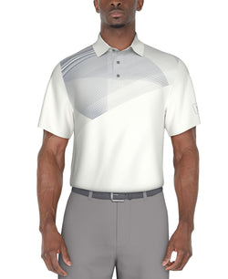 PGA TOUR Stretch Performance Asymmetrical Geo-Print Golf Polo thumbnail 1