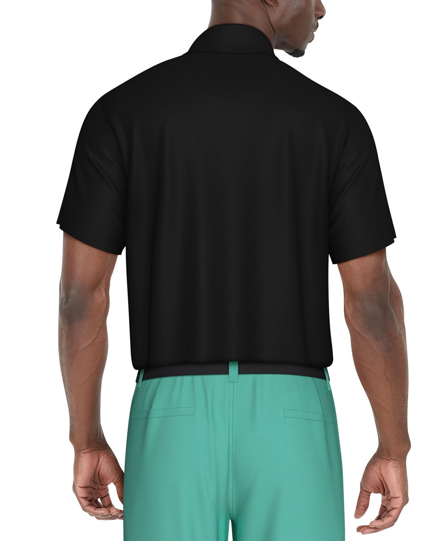 PGA TOUR Stretch Performance Asymmetrical Geo-Print Golf Polo