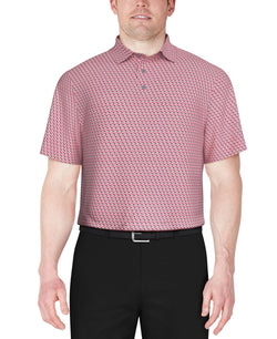 PGA TOUR Textured Stretch Performance Print Polo Shirt thumbnail 1