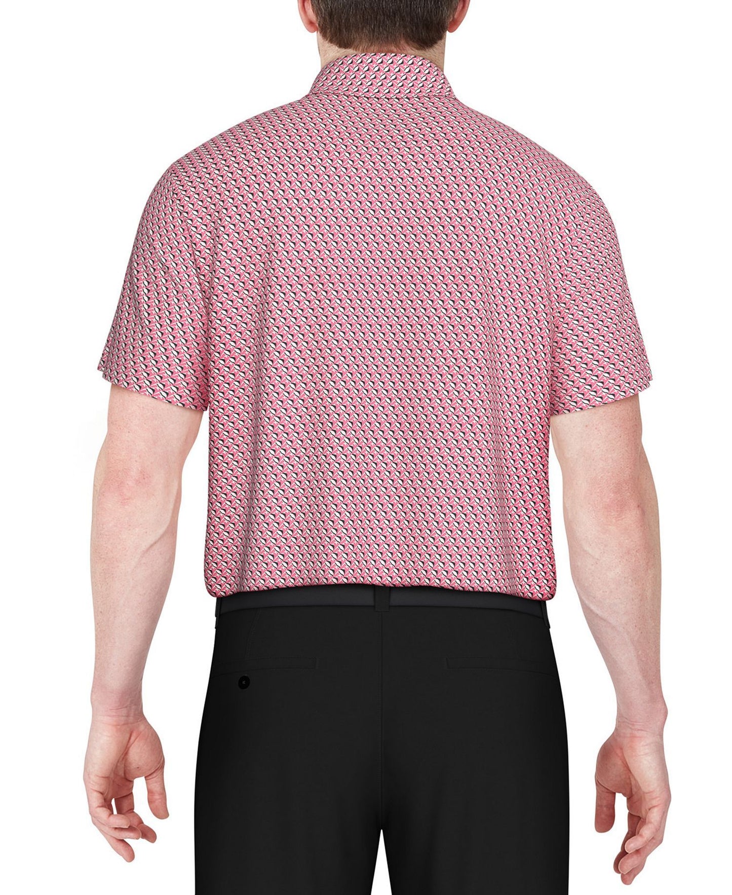 PGA TOUR Textured Stretch Performance Print Polo Shirt