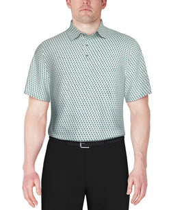 PGA TOUR Textured Stretch Performance Print Polo Shirt thumbnail 1