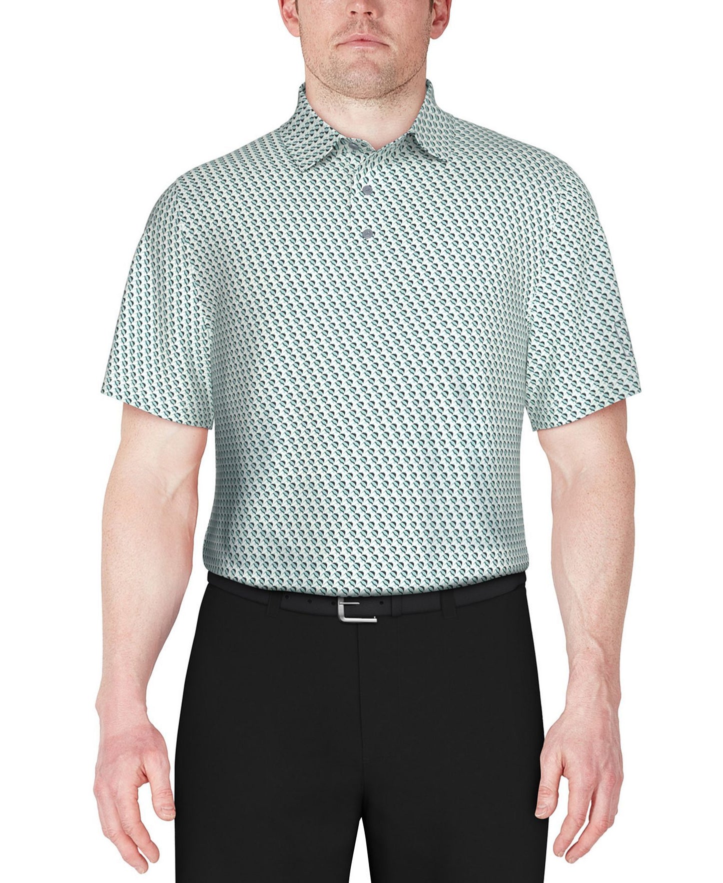 PGA TOUR Textured Stretch Performance Print Polo Shirt