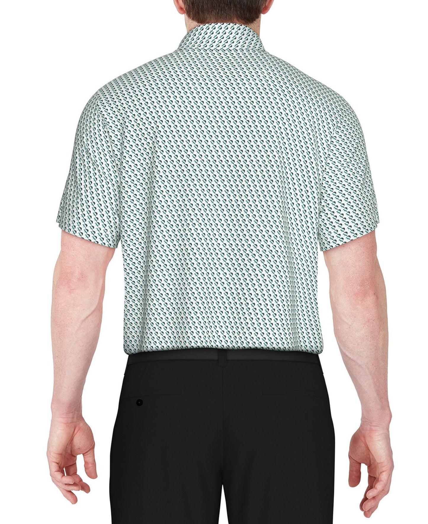 PGA TOUR Textured Stretch Performance Print Polo Shirt