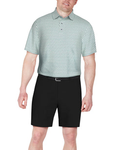 PGA TOUR Textured Stretch Performance Print Polo Shirt thumbnail 3