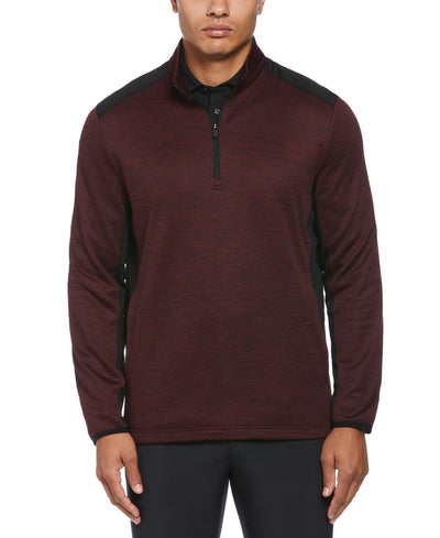 PGA TOUR Two-Tone Space-Dyed Quarter-Zip Golf Pullover