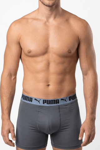 PUMA Gray Boxer Briefs - PUM-XY7M