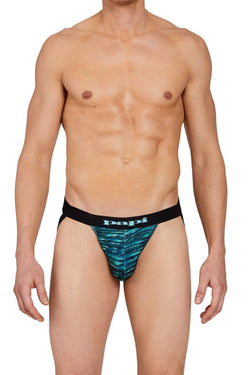 Papi Aqua Glitch Print Jock thumbnail 1