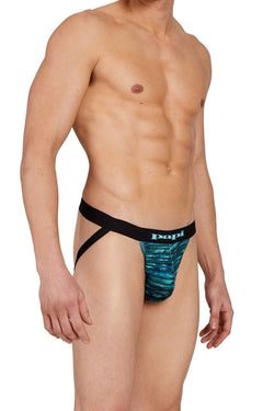 Papi Aqua Glitch Print Jock thumbnail 2
