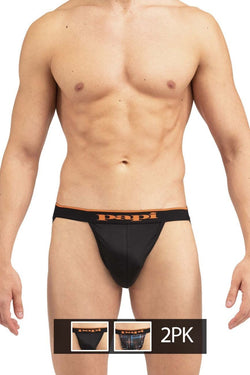 Papi Black And Orange UMPA006 2PK Jockstraps thumbnail 1