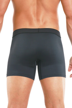 Papi Black/Grey Microflex Pencil Stripe Boxer Brief thumbnail 3