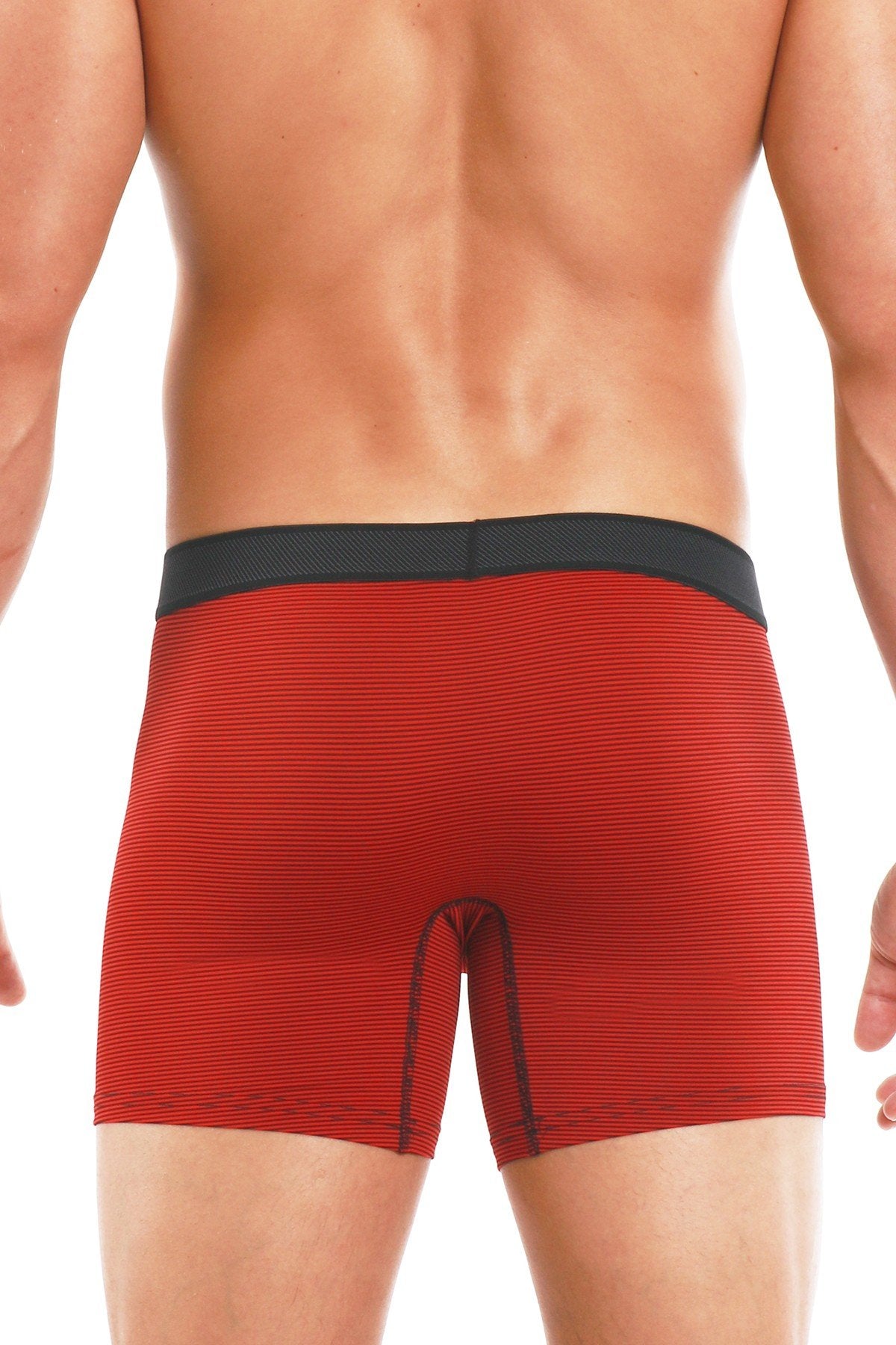 Papi Black/Red Microflex Pencil Stripe Boxer Brief