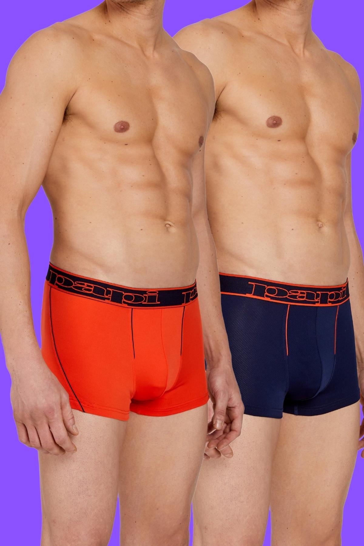 Papi Tomato and Maritime Blue 2-Pack Performance Trunks