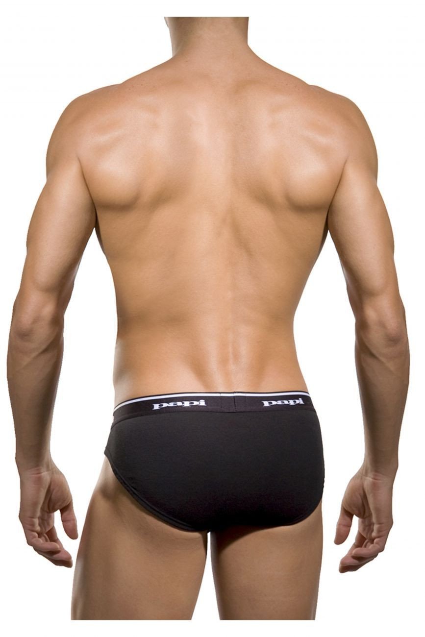Papi black 554101-001 3PK Low Rise Briefs