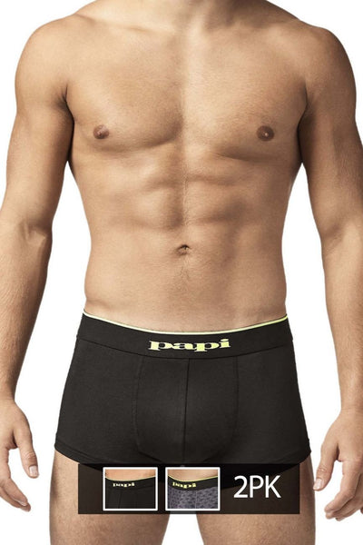 Papi charcoal Green UMPA048 2PK Microflex Brazilian Trunks