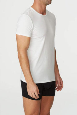 Parker & Max White Micro Luxe Crew-Neck T-Shirt thumbnail 2