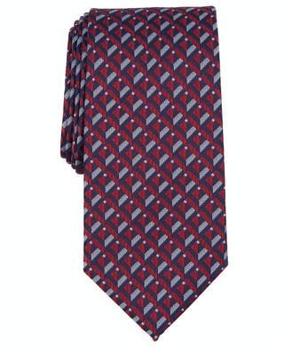 Perry Ellis Leray Grid-Print Tie
