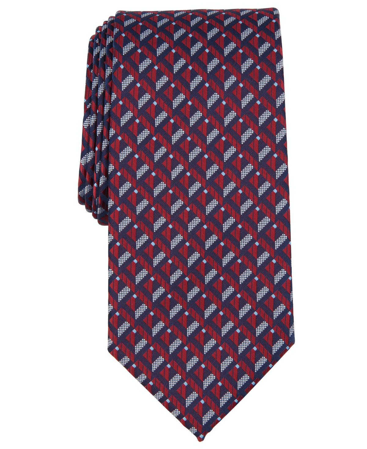 Perry Ellis Leray Grid-Print Tie
