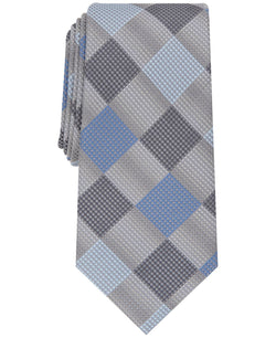 Perry Ellis Marisett Classic Geo Check Tie Charcoal thumbnail 1