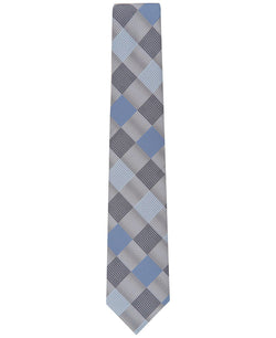 Perry Ellis Marisett Classic Geo Check Tie Charcoal thumbnail 2
