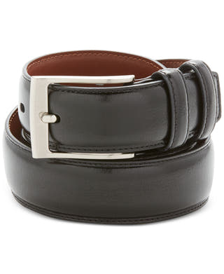 Perry Ellis Portfolio Big and Tall Leather Belt