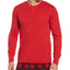 Perry Ellis Portfolio Henley Long-sleeve Pajama Shirt Crimson