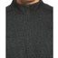 Perry Ellis Portfolio Portfolio Heathered Textured Knit Quarter-zip Black