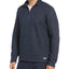 Perry Ellis Portfolio Portfolio Heathered Textured Knit Quarter-zip Dark blue