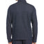 Perry Ellis Portfolio Portfolio Heathered Textured Knit Quarter-zip Dark blue