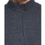 Perry Ellis Portfolio Portfolio Heathered Textured Knit Quarter-zip Dark blue