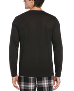 Perry Ellis Portfolio Portfolio Jersey Long-sleeve Pajama T-shirt Black